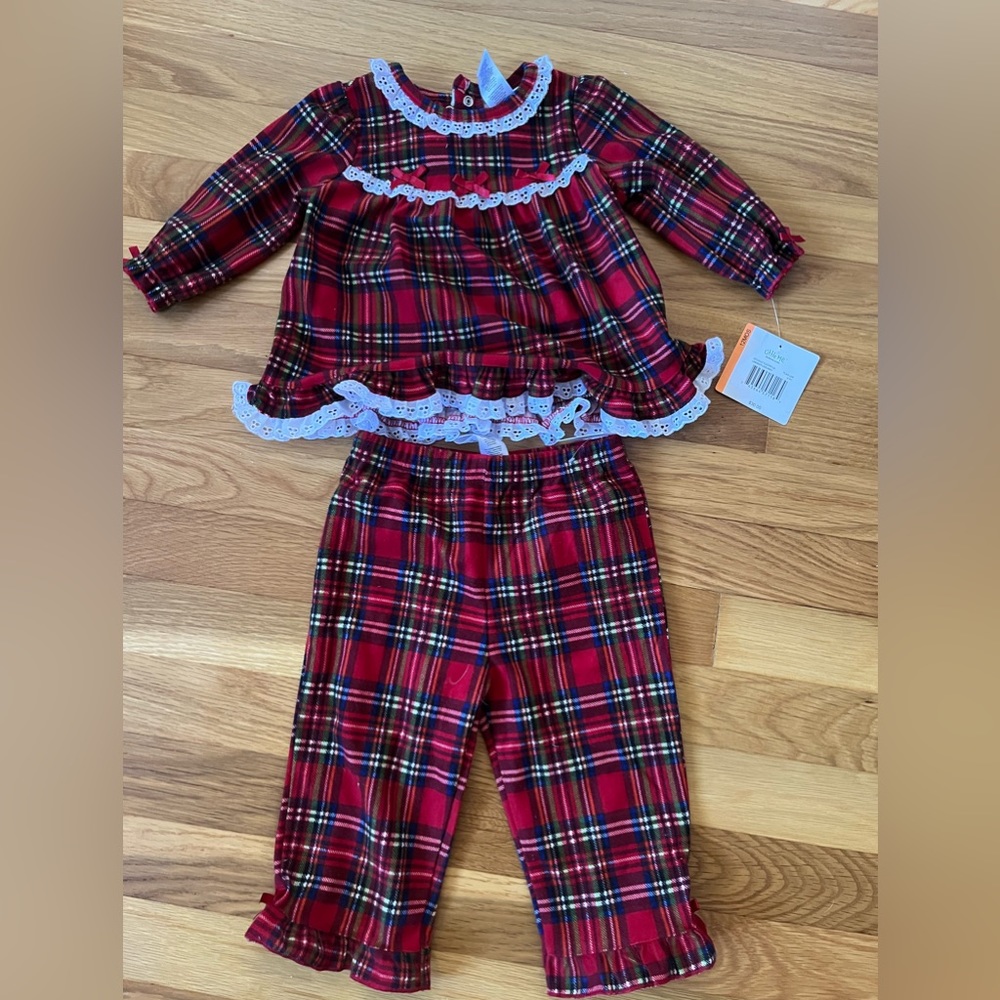 Little Me Christmas/holiday pajamas